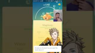 82% IV Magikarp Evolving Into Gyarados in Pokémon GO!