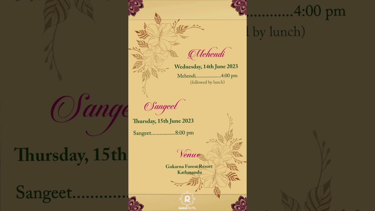 Digital Wedding Invitation Template | E-Invites 