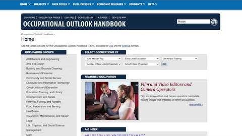 Occupational Outlook Handbook Tutorial