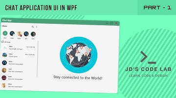 WPF UI Designs C# | Chat Application UI Part - 1 | WPF C# (Jd