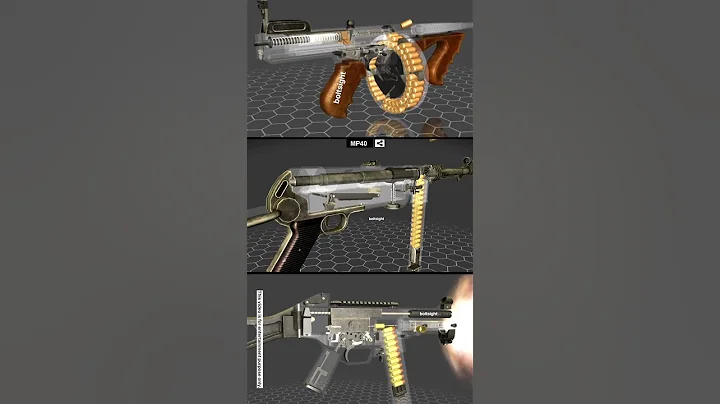 Thompson vs MP40 vs UMP ⚡ Triple SMG Comparison Gaming Shorts #gamingshorts  #reload #comparison #3d