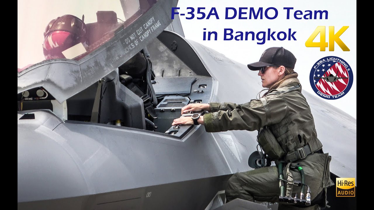 นักบินหญิง F-35A DEMO Capt. Melanie "MACH" Kluesner ในงานครบรอบ 88 ปี กองทัพอากาศไทย  08MAR25.