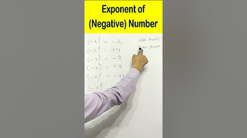 Exponent of a Negative Number #exponents #power #negativenumbers #mathtricks #mathematics #maths