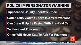 Tippecanoe Co sheriff warns of scammer