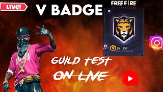 FREE FIRE LIVE GUILD TEST & ID CHECK PUSH FOR REGION FREE FIRE MAX 🔥#freefire