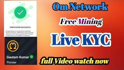 Omega Network Live KYC Video. OM Network KYC how to om network kyc