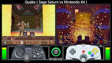 Quake (Sega Saturn vs Nintendo 64) Gameplay Comparison