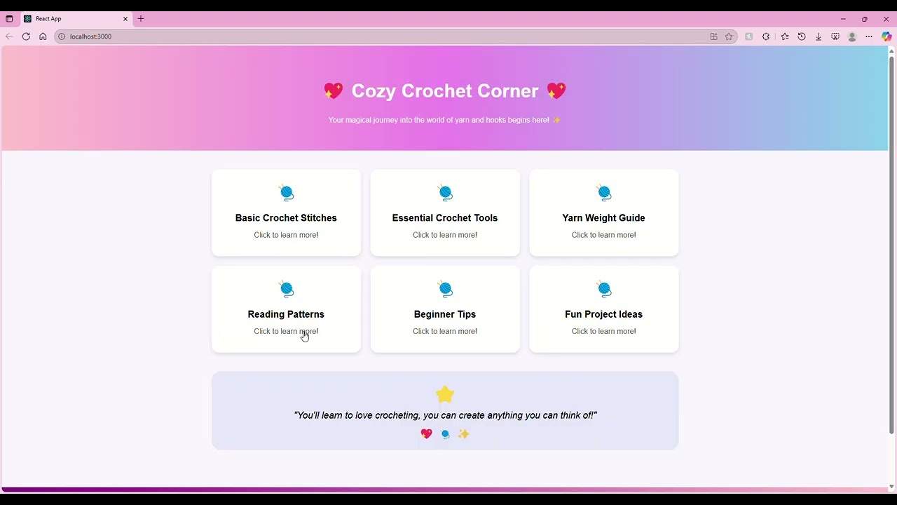 Website Created By Using React JS