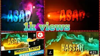 The trending Tiktok liquid Name art new video editing |viral name art editing ||kinemaster editing#1 screenshot 4