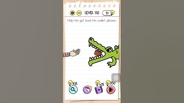 Help him get back his wallet, please. Brain Test Level 110