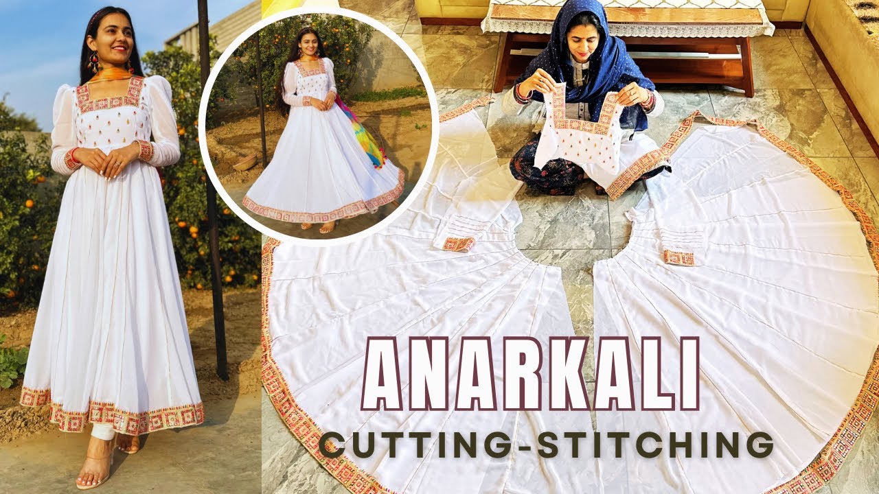 Georgette Anarkali Designer Suit | Cutting & Stitching | Long Frock Design