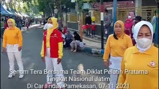 Senam Tera Bersama Team Diklat Pelatih Pratama Tingkat Nasional Jatim Di Car Friday Pamekasan