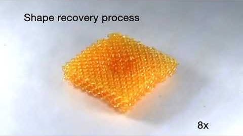 45 shape-memory process of a lattice structure deformed by a relatively small impact