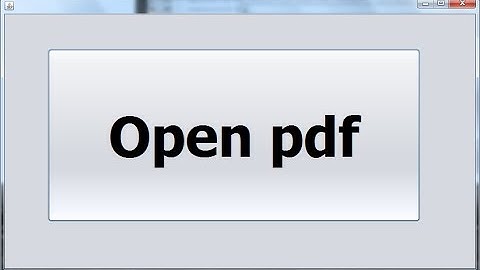 How to Open a PDF File in Java NetBeans