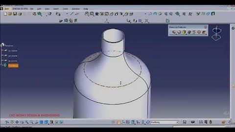 Catia V5 Revolve command tutorial exercise