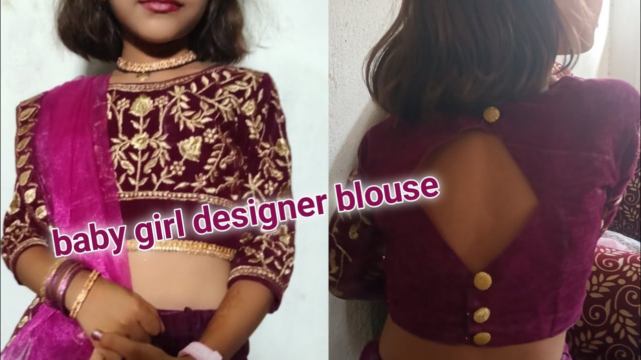 girl blouse easy cutting and stitching // diy designer blouse for ...