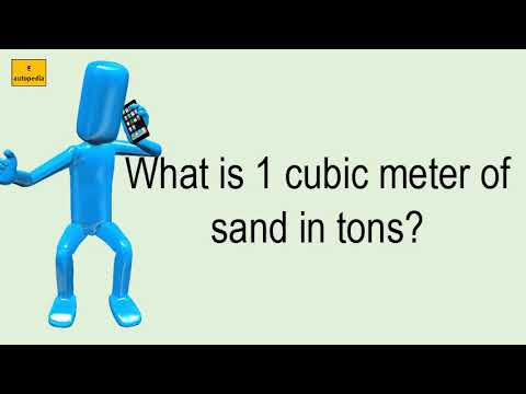 What Is 1 Cubic Meter Of Sand In Tons?