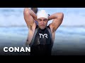 Max Greenfield's Triathlon Was Filled With Wardrobe Changes | CONAN on TBS