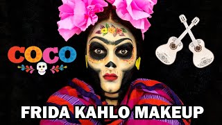 FRIDA KAHLO MAKEUP TUTORIAL - Coco Disney PIXAR - V05 #halloween #makeuptutorial