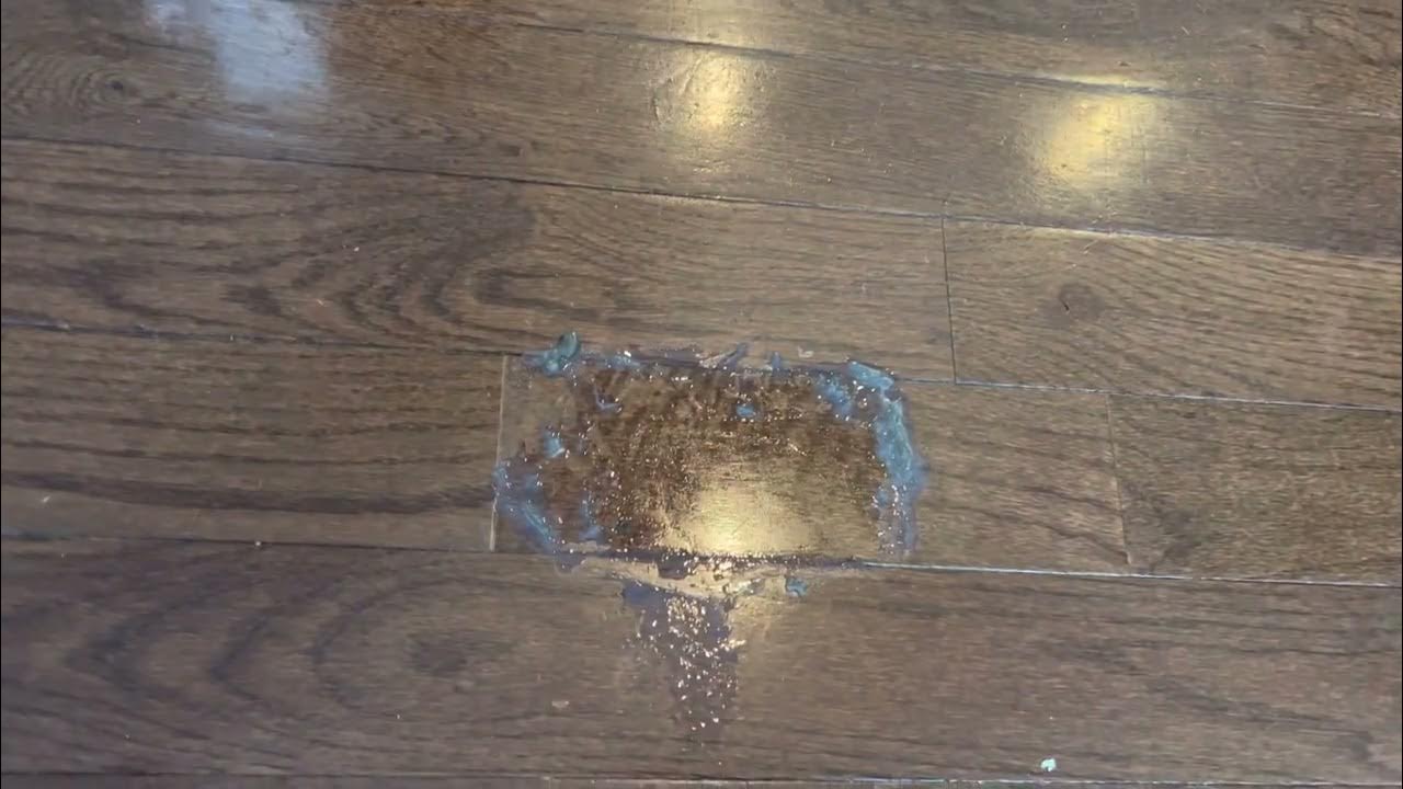 📍Hardwood floor acrylic wax buildup remove all demo client so