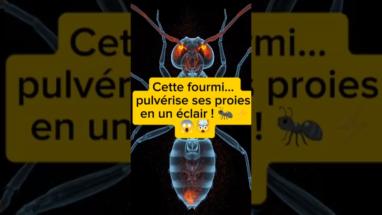 Cette fourmi… pulvérise ses proies en un éclair ! 🐜⚡️ #youtubeshorts #shortvideo