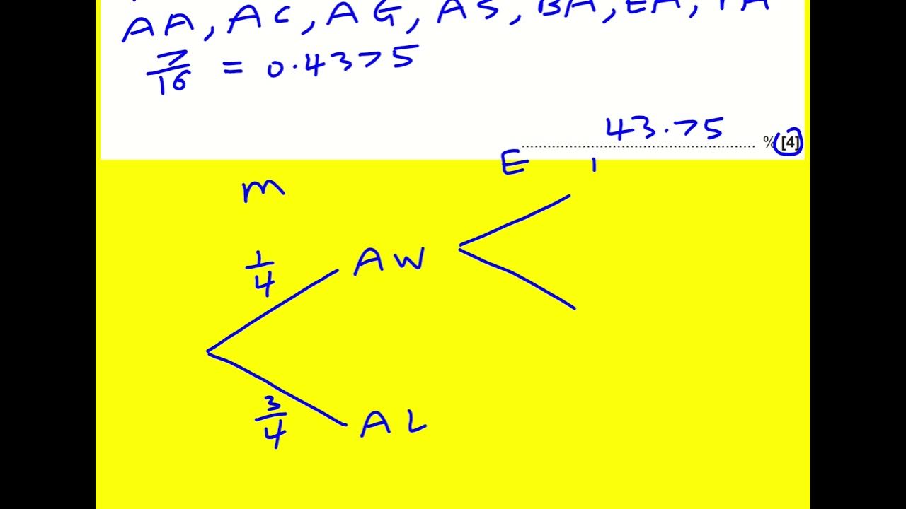 GCSE OCR Nov 2019 6H q6 combinations (Maths higher tier past paper