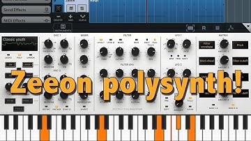 BeepStreet Zeeon polysynth iOS app synthpop song with MIDI visualization by Roikat