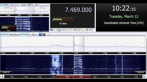 12 03 2019 S11a Cherta Numbers station in Russian to Eu 1020 on 7469 unknown tx site in USB