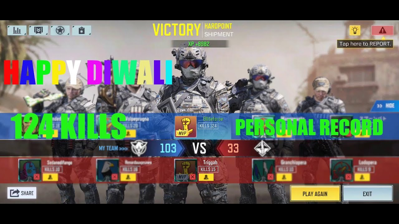 Happy Diwali | COD GOD MODE ACTIVATED | 124 Kills | 16.5K Points ...