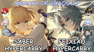 E0S1 Saber Hypercarry & E0S1 Feixiao Hypercarry - MOC 3.7 - Honkai: Star Rail