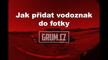 Jak ponechání vodoznaku na fotografiích?