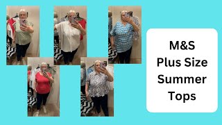M & S Summer Tops : Plus Size Try on in the Changing Room