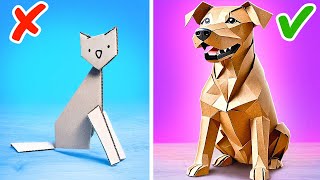 Cardboard Cat Vs Cardboard Dog Cheap And Funny Diy