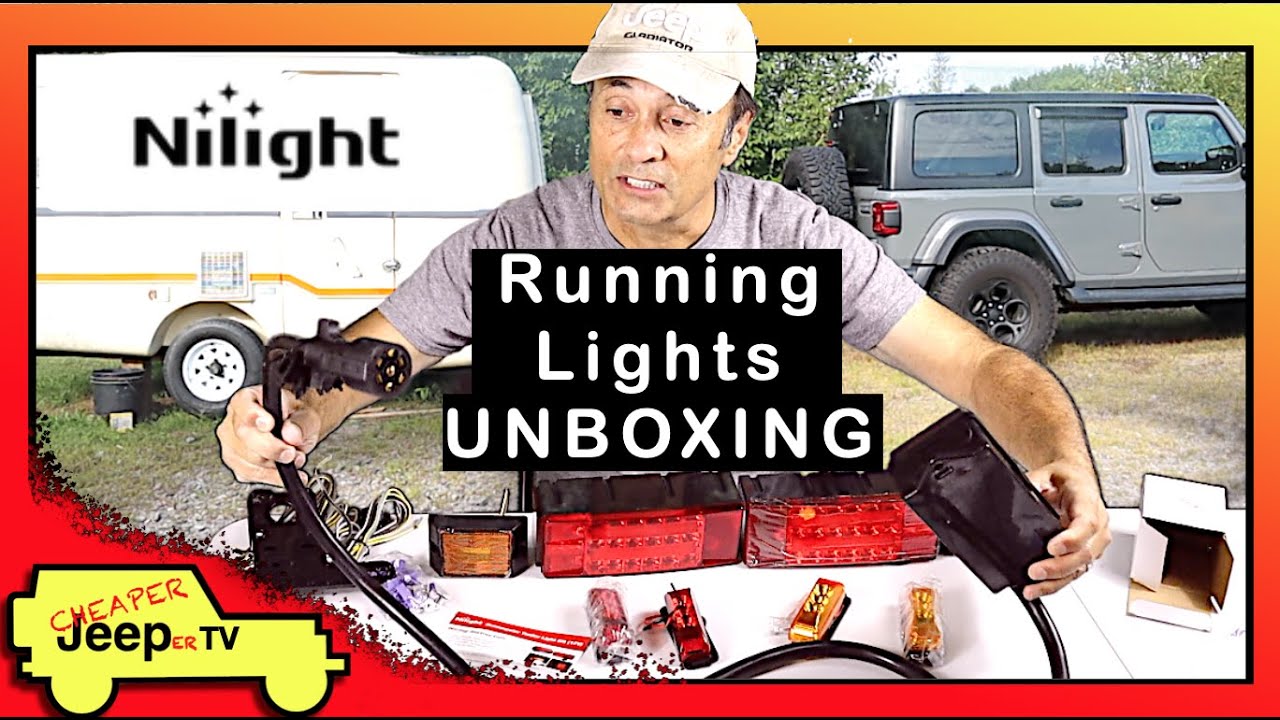 Unboxing of My Jeep's Travel Trailer Tail Lights, Running Lights and 7