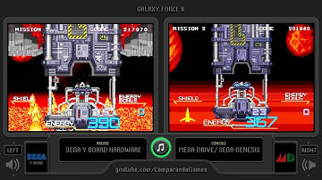 Galaxy Force II (Arcade vs Sega Genesis) Side by Side Comparison (Arcade vs Mega Drive)