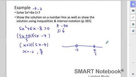 Precalculus 11 Lesson 4.9 Solving Linear & Quadratic Inequalities Algebraically