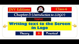 Writing text to the logo screen II Class-6 II Remedial Time