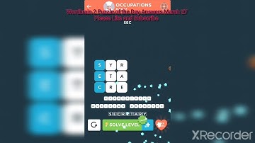 Wordbrain 2 Puzzle of the Day Answers March 27