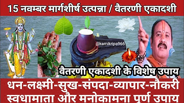 15 नवम्बर उत्पन्ना एकादशी की संपूर्ण जानकारी और महाउपाय 🚩 Utpanna Ekadashi #pradeepmishraji 