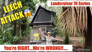 ATTACKED BY LEECHES!! LANDCRUISER 70 SERIES Camping In The Rainforest  Travel AustraliaReal (92)