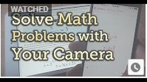 Solve Math Problem With Phone