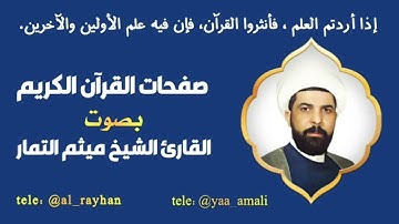صفحة 49 من القرآن الكريم الجزء الثالث بصوت القارئ الشيخ ( ميثم التمار)🌹