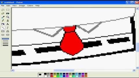 Drawing Spongebob Squarepants on Ms Paint