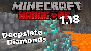 Minecraft 1.18 Hardcore Survival  Ep 2  Deepslate Diamonds!