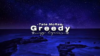 Tate McRae - Greedy // i would want myself (Slowed and Reverb) Lyrics