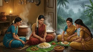 Rainy Day Indian Village Life ⛈️ | Traditional Cooking & Eating | Relaxing Monsoon Ambience