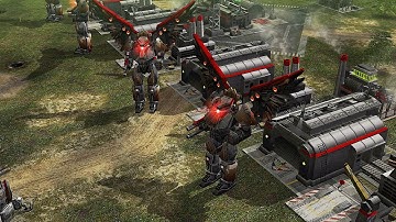 USA Cybernetic vs 2 USA Air Force - Command & Conquer Generals Contra X Beta 2