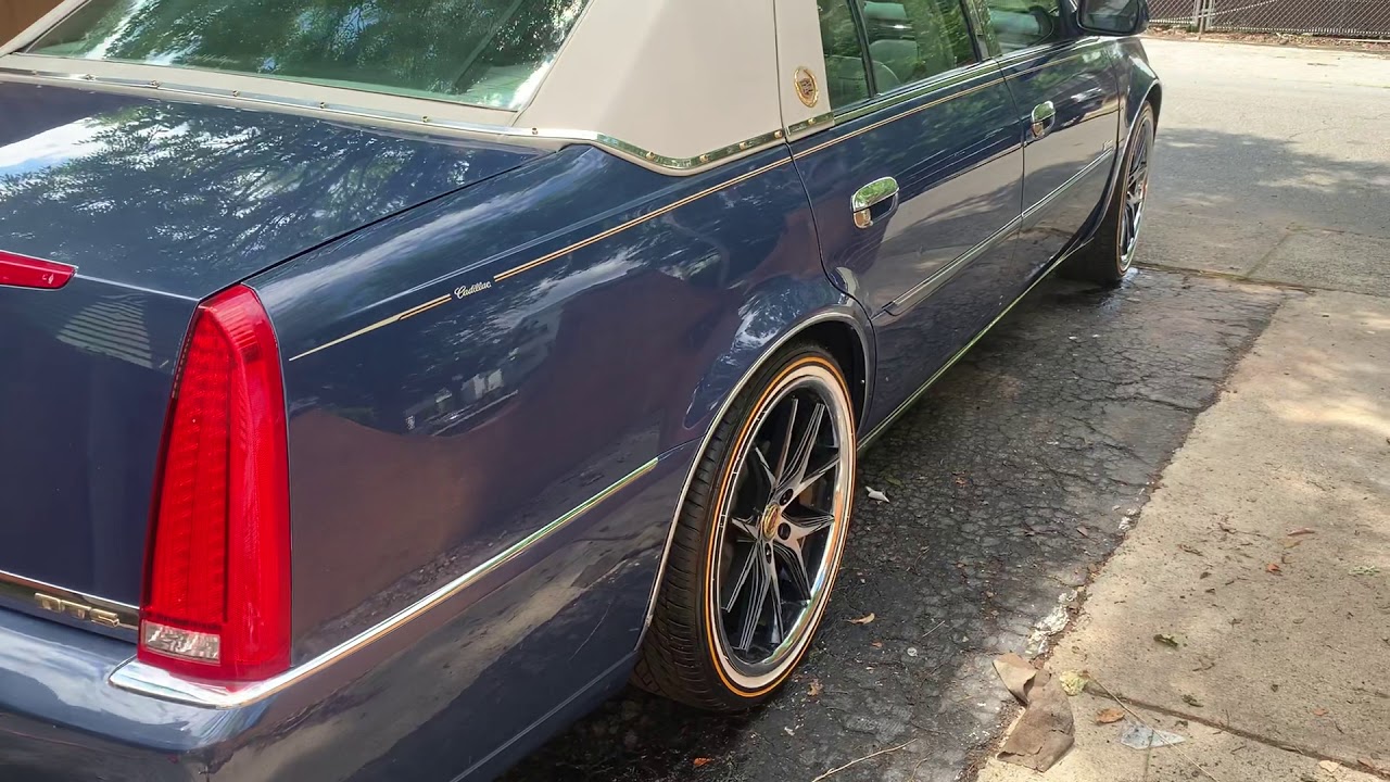 Cadillac DTS on 20s with vogue tyres - YouTube