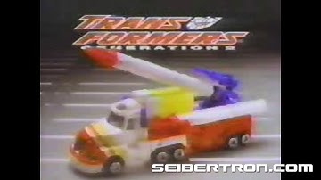 Transformers G2 Combat Hero Megatron and Optimus Prime Generation 2 commercial #1