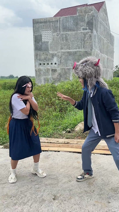 Susahnya main sama cewek. ga adil ๐ #nezukocosplay #demonslayercosplay #cosplayanime